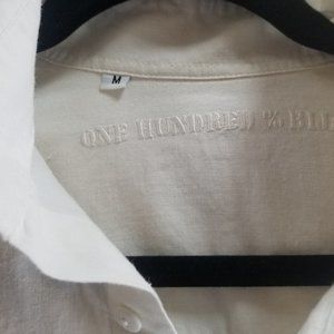 House of Bijan 100% Linen boyfriend shirt